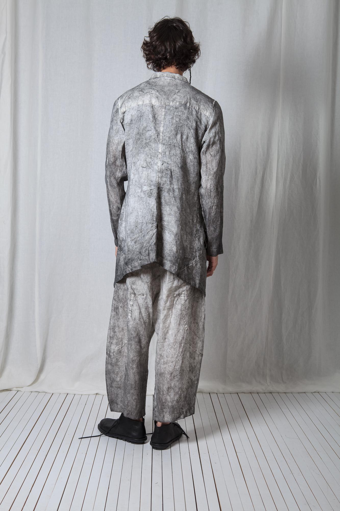 Asymmetric Penguin Coat_Linen