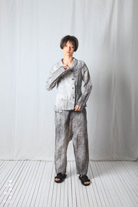 Asymmetric Short Jacket_Linen