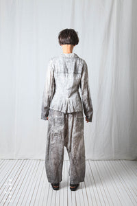 Asymmetric Short Jacket_Linen