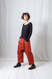 Balloon Fit Trousers_Super Denim Stretch