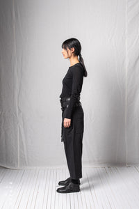 Big Double Belted Trousers_Soft Tencel Stretch