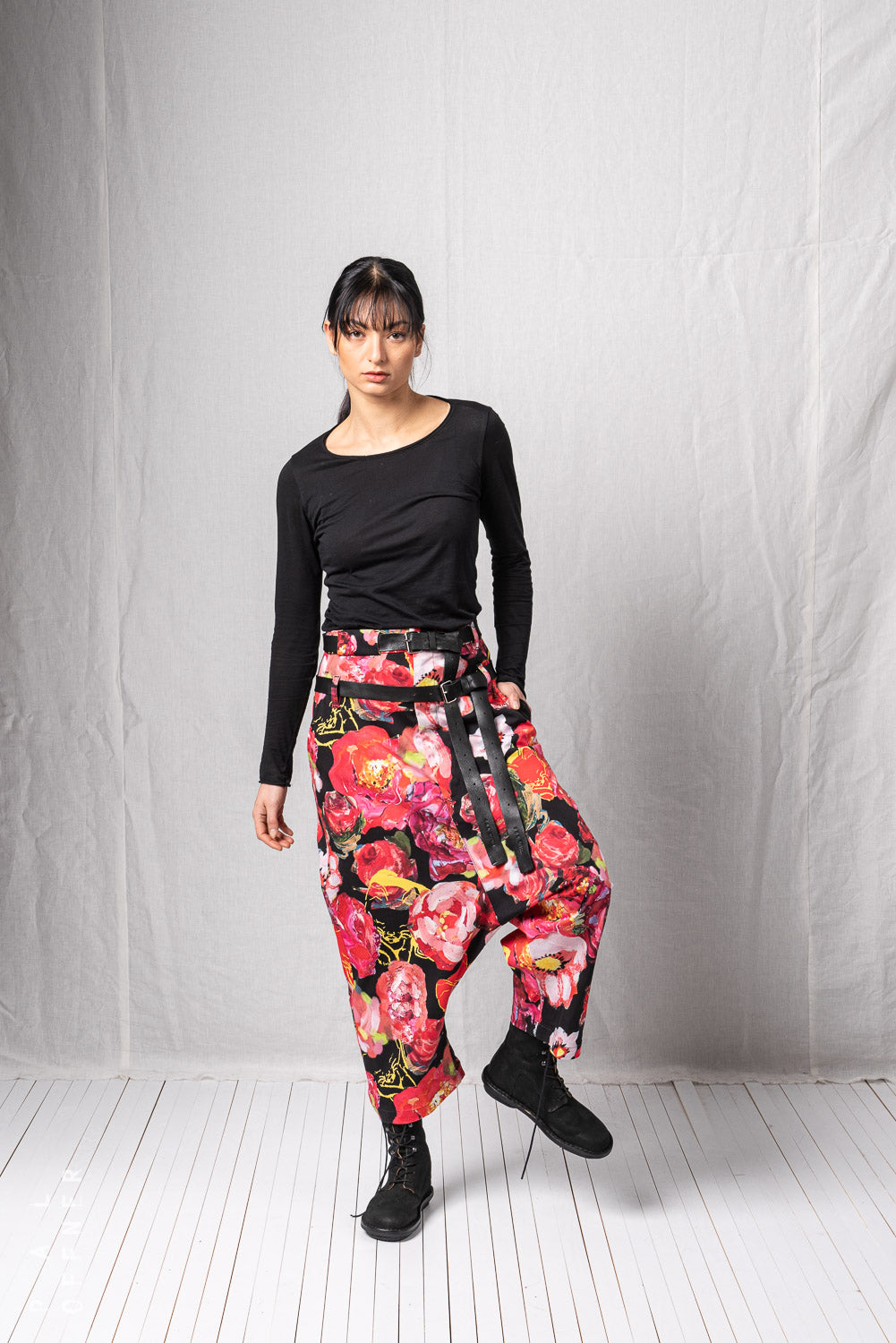 Big Double Belted Trousers_Soft Tencel Stretch