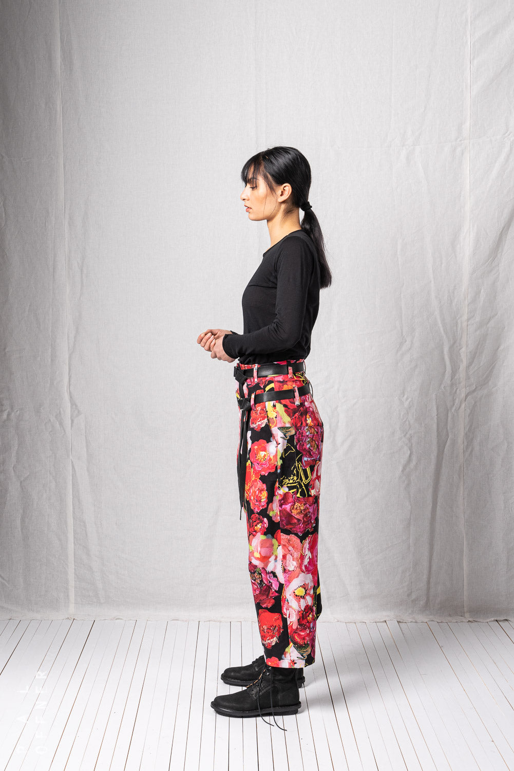 Big Double Belted Trousers_Soft Tencel Stretch