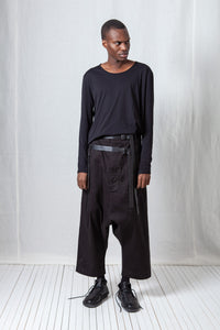 Big Double Belted Trousers_Super Denim Stretch