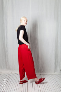 Casual Pull-On Trousers_Crêpe Georgette