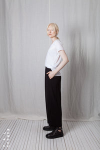 Casual Pull-On Trousers_Crêpe Georgette