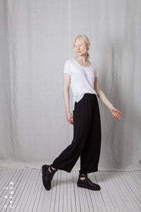 Casual Pull-On Trousers_Crêpe Georgette