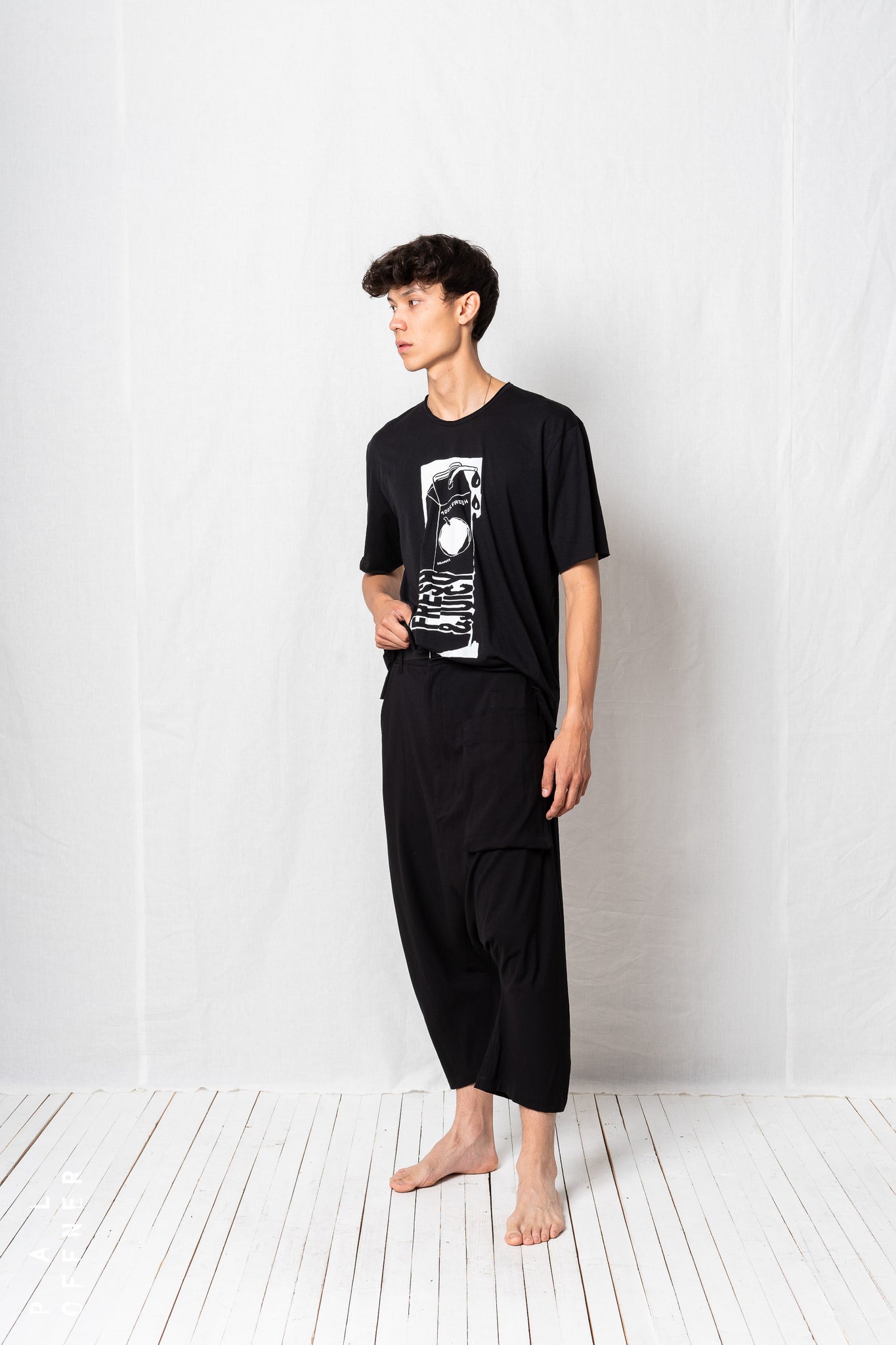 Deconstructed Low Crotch Trousers_Soft Stretch