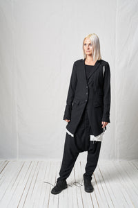 Deconstructed Pinguin Coat_Viscose Wool Mix