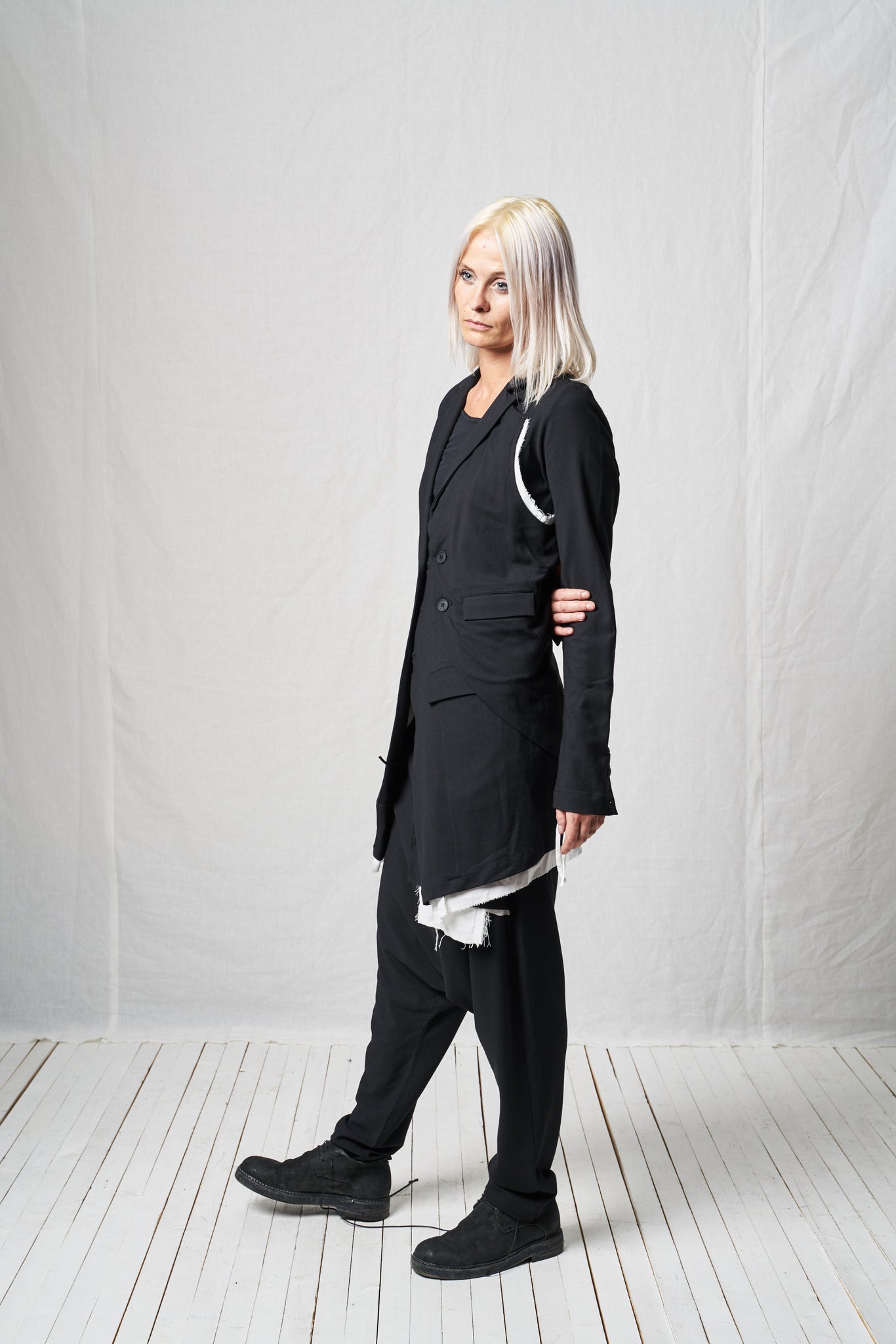 Deconstructed Pinguin Coat_Viscose Wool Mix