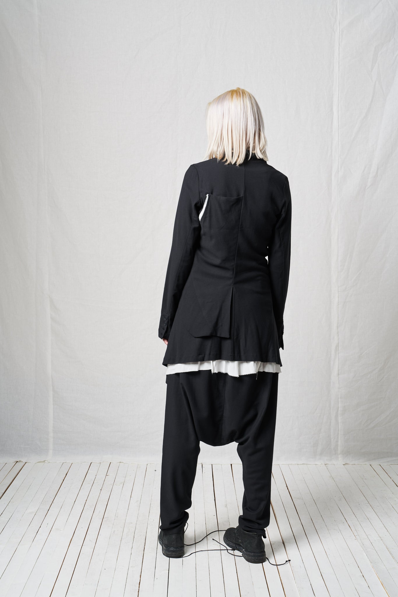 Deconstructed Pinguin Coat_Viscose Wool Mix