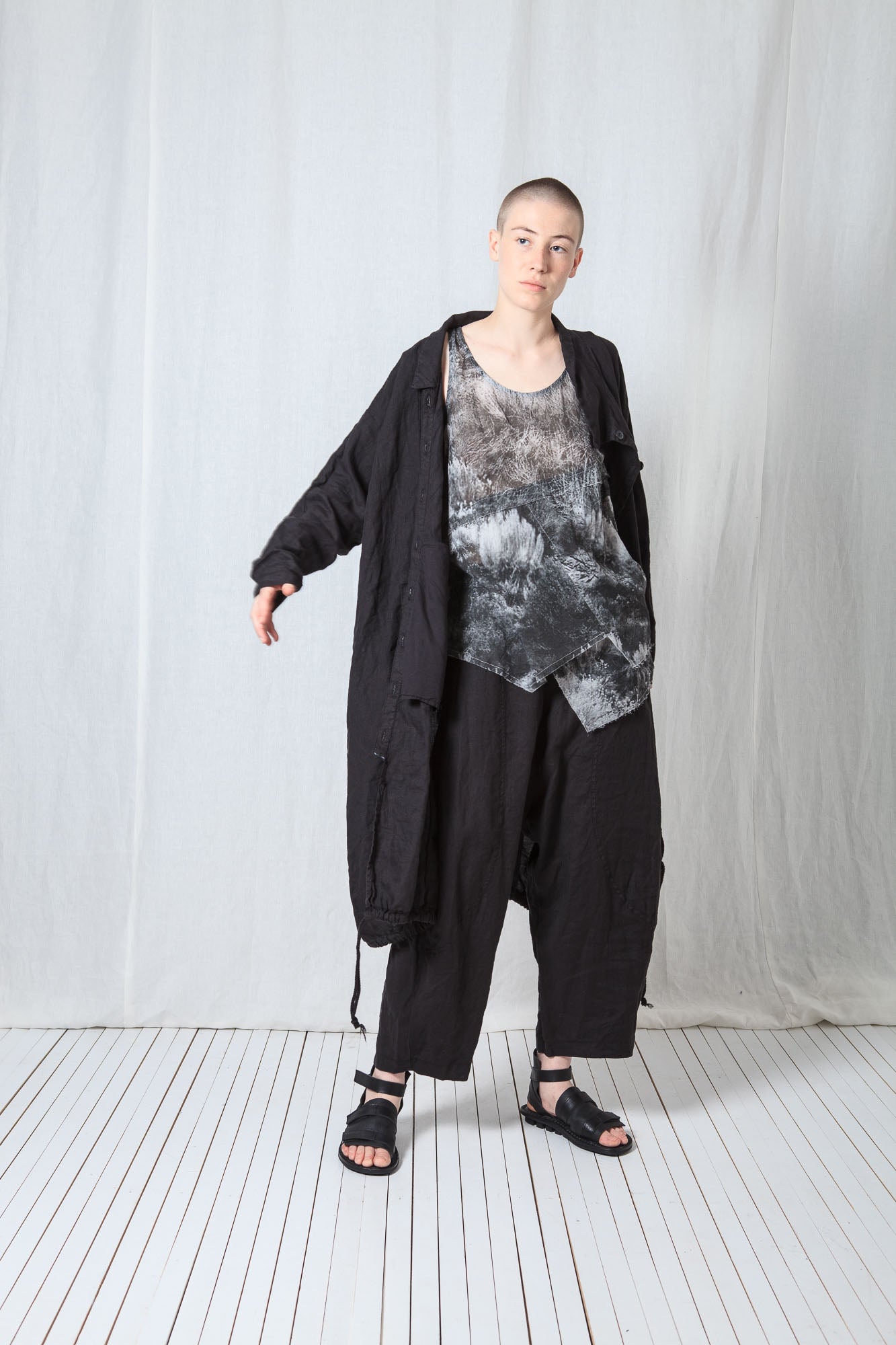 Distorted Oversize Coat_Linen