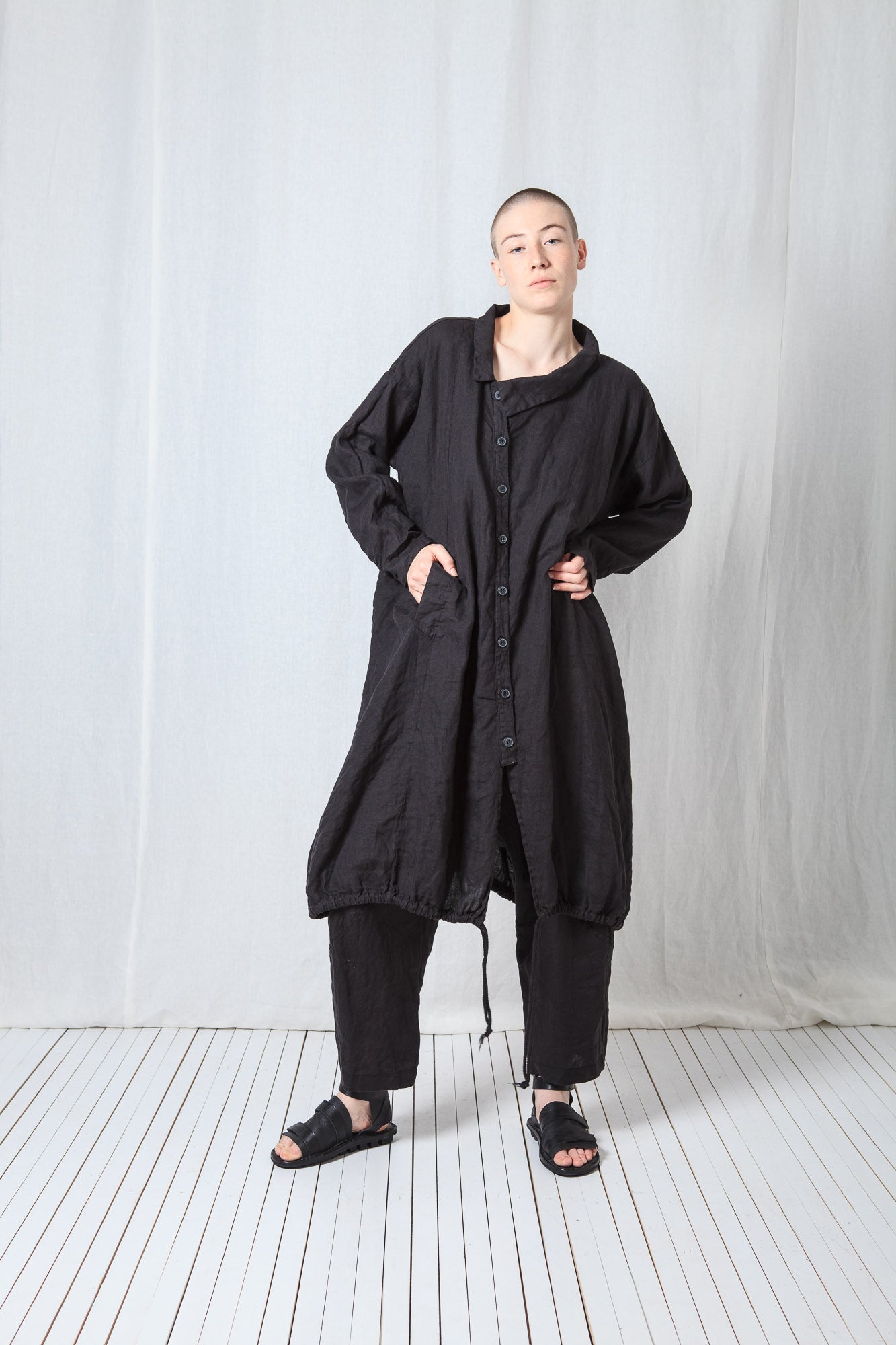 Distorted Oversize Coat_Linen