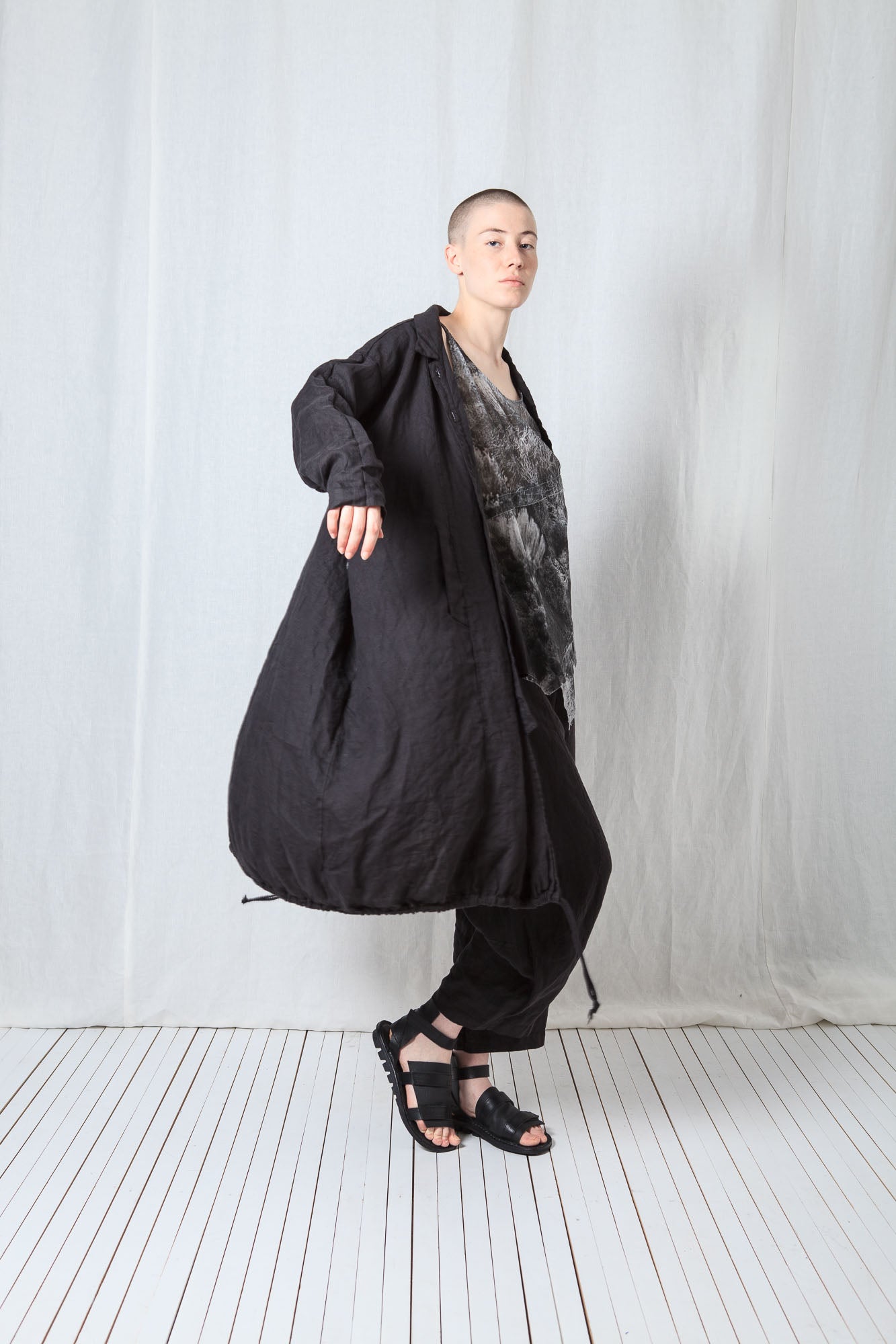 Distorted Oversize Coat_Linen