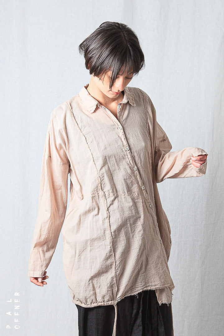 Distorted Oversize Shirt_Sheer Cotton Voile