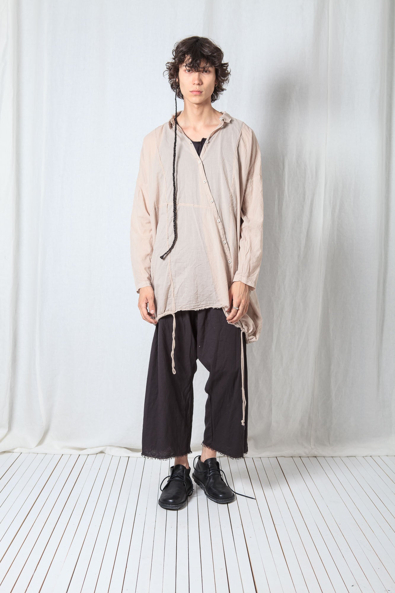 Distorted Oversize Shirt_Sheer Cotton Voile