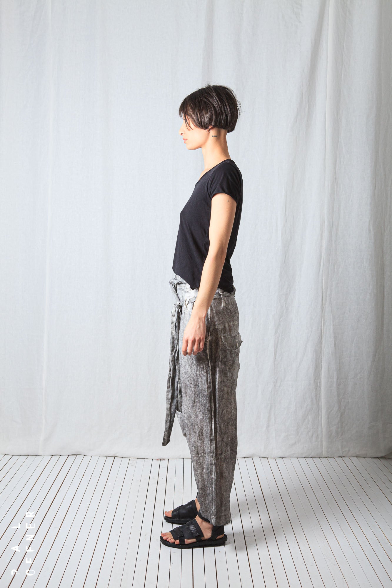 Double Belted Trousers_Linen