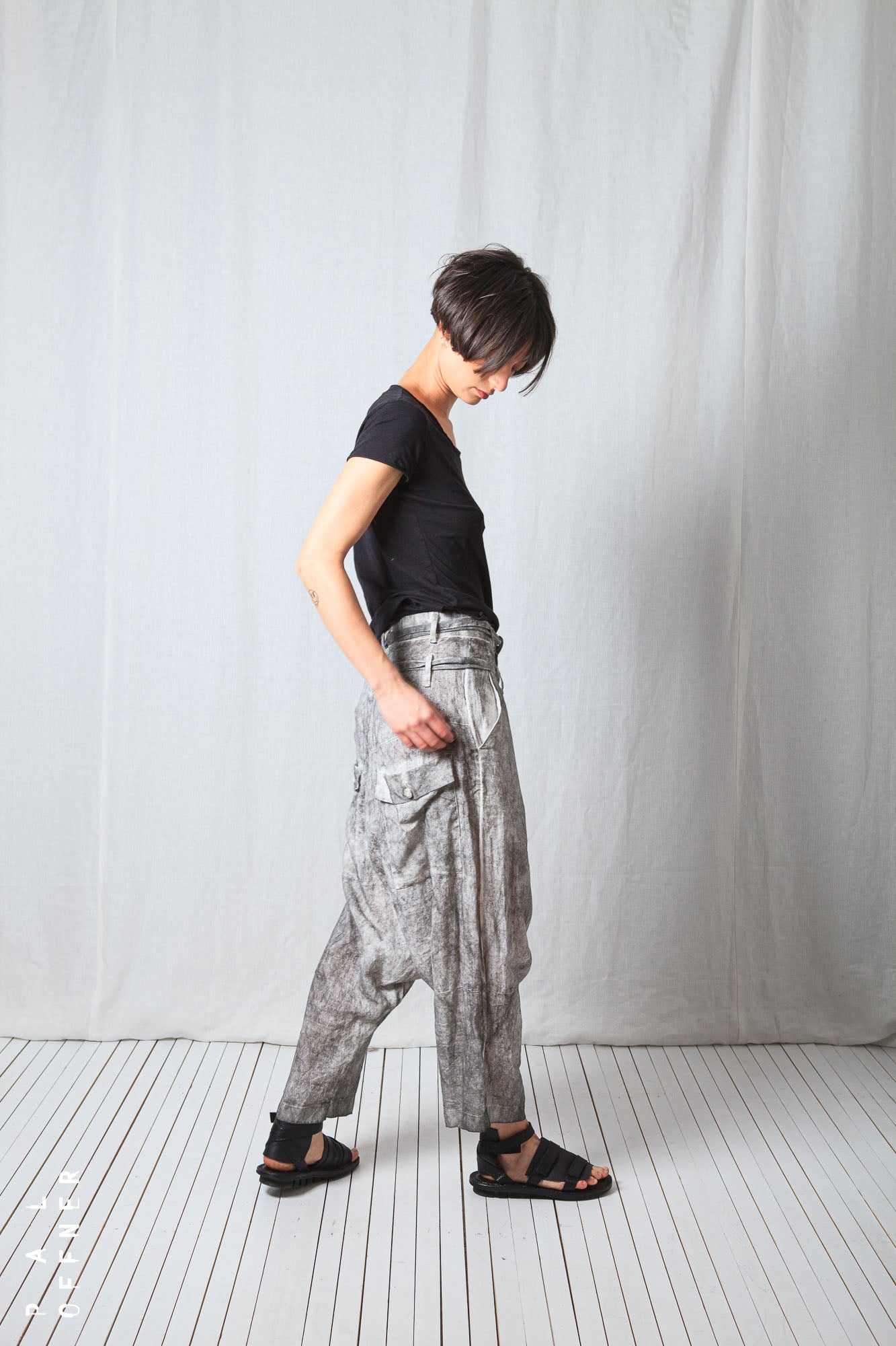 Double Belted Trousers_Linen