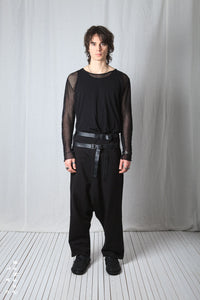 Double Belted Trousers_Luxury Bi-Stretch Tricot