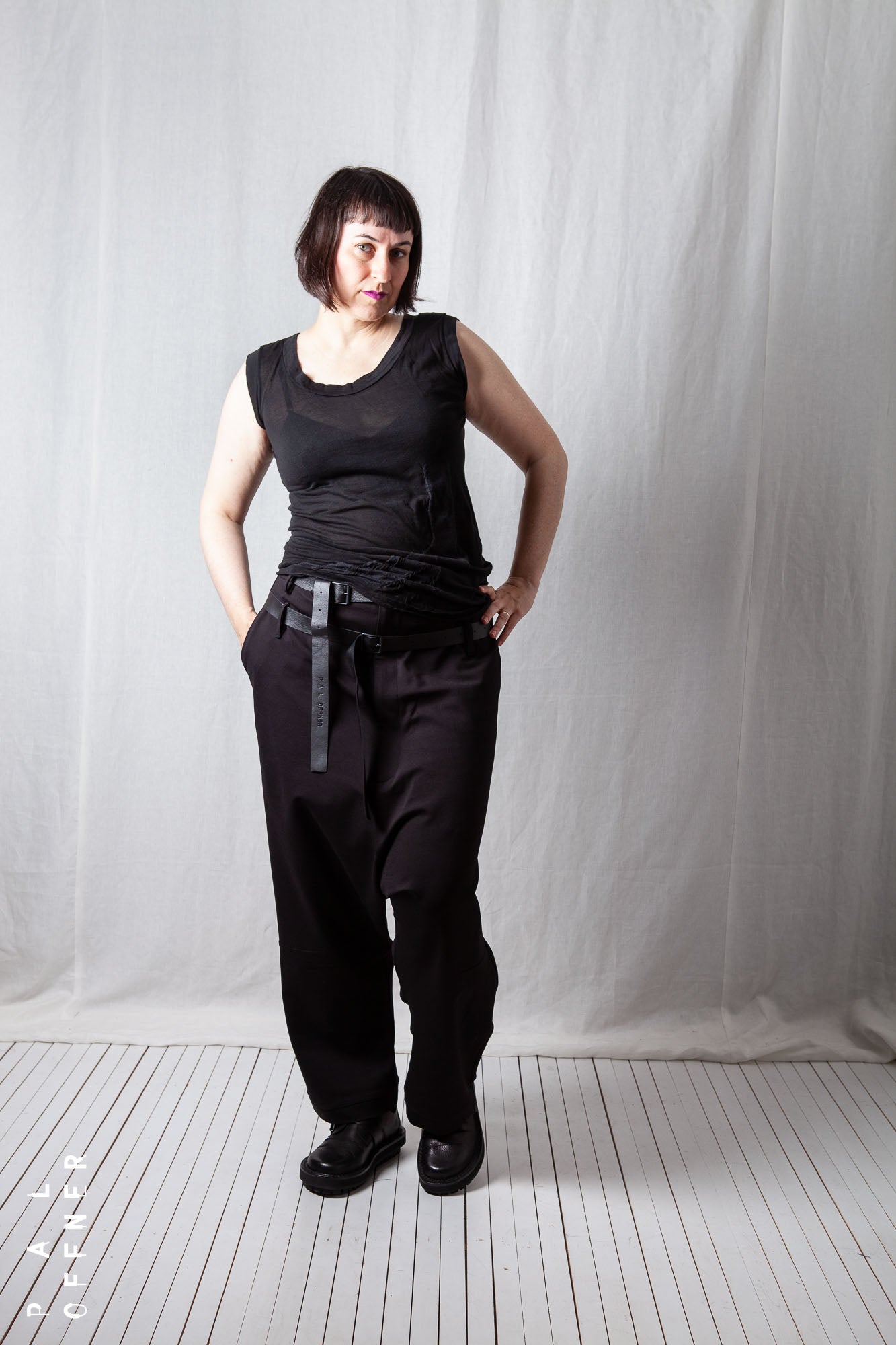 Double Belted Trousers_Luxury Bi-Stretch Tricot