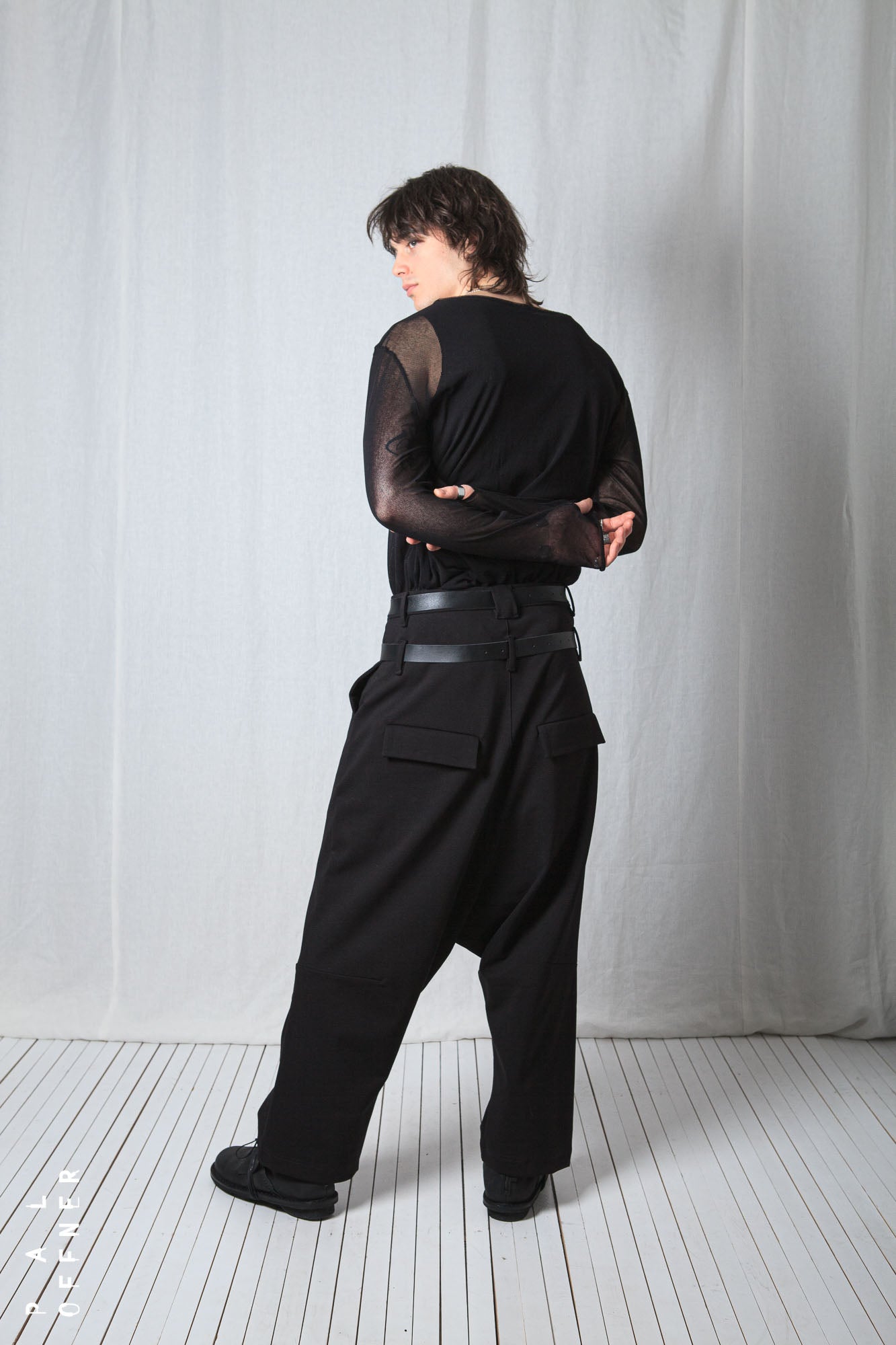 Double Belted Trousers_Luxury Bi-Stretch Tricot