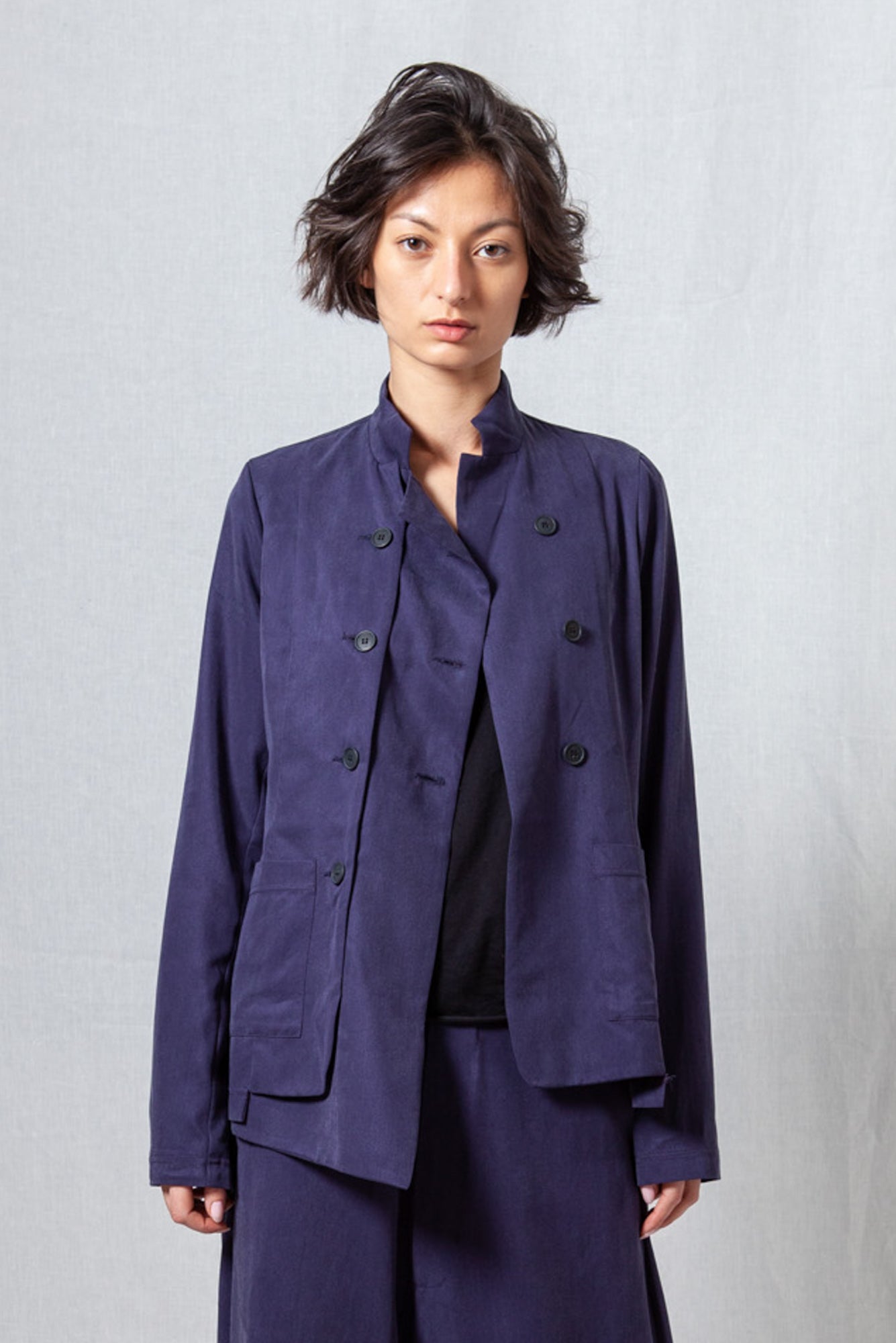 Double Breasted Jacket_Fluid Tencel