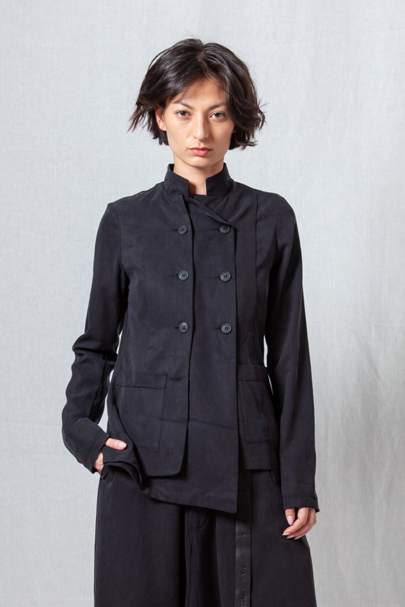 Double Breasted Jacket_Fluid Tencel