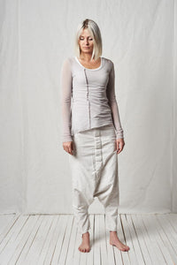 Extreme Low Crotch Trousers_Crepe Stretch