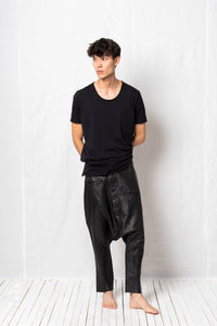 Extreme Low Trousers_Leather