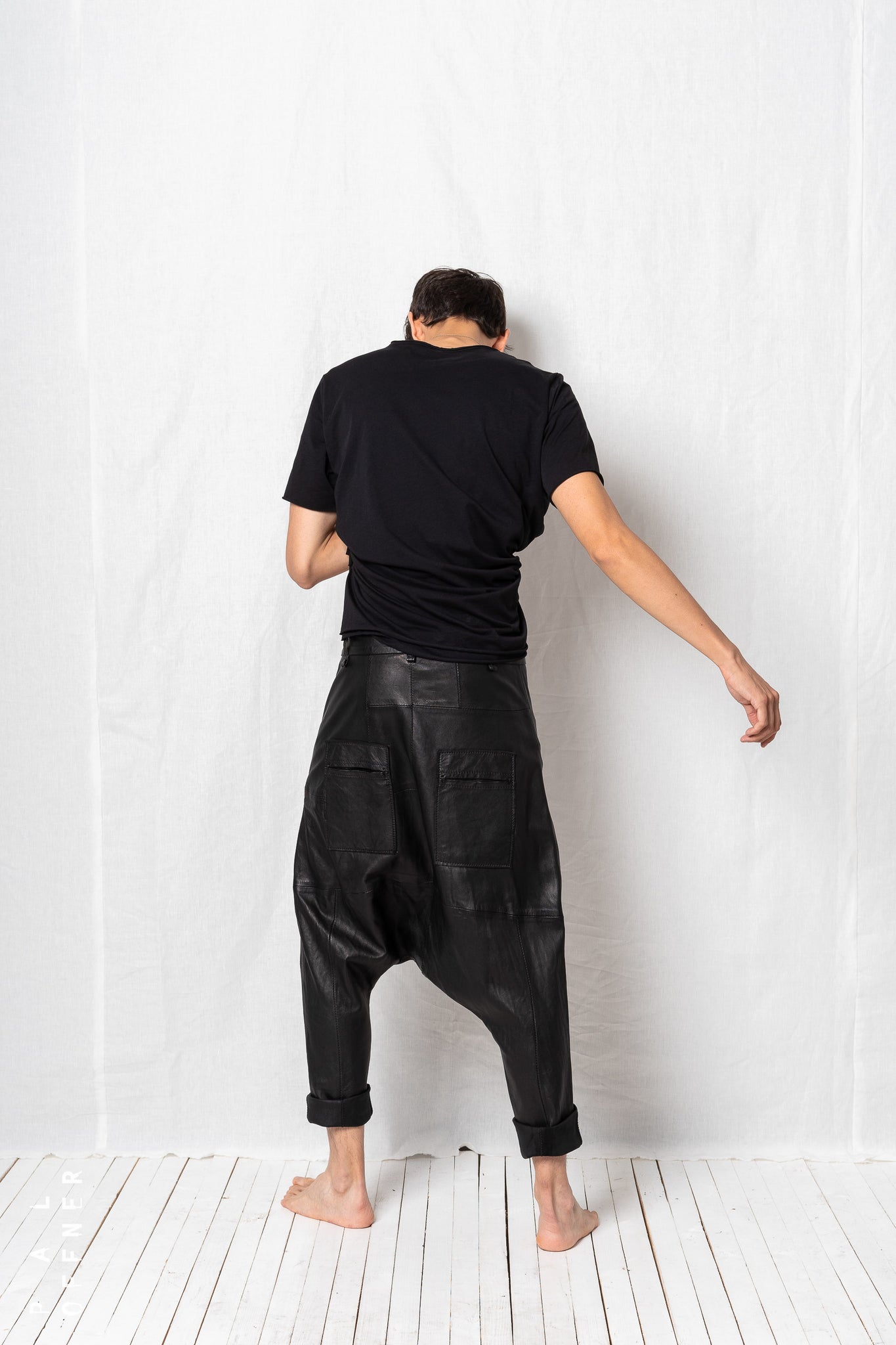 Extreme Low Trousers_Leather