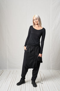 Extreme Low Trousers_Viscose Wool Mix