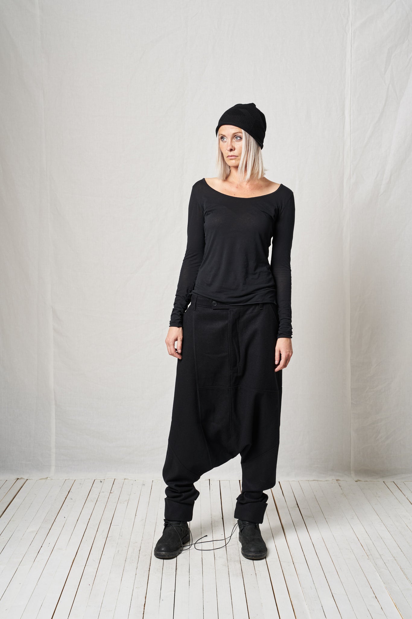 Extreme Low Trousers_Wool Mix