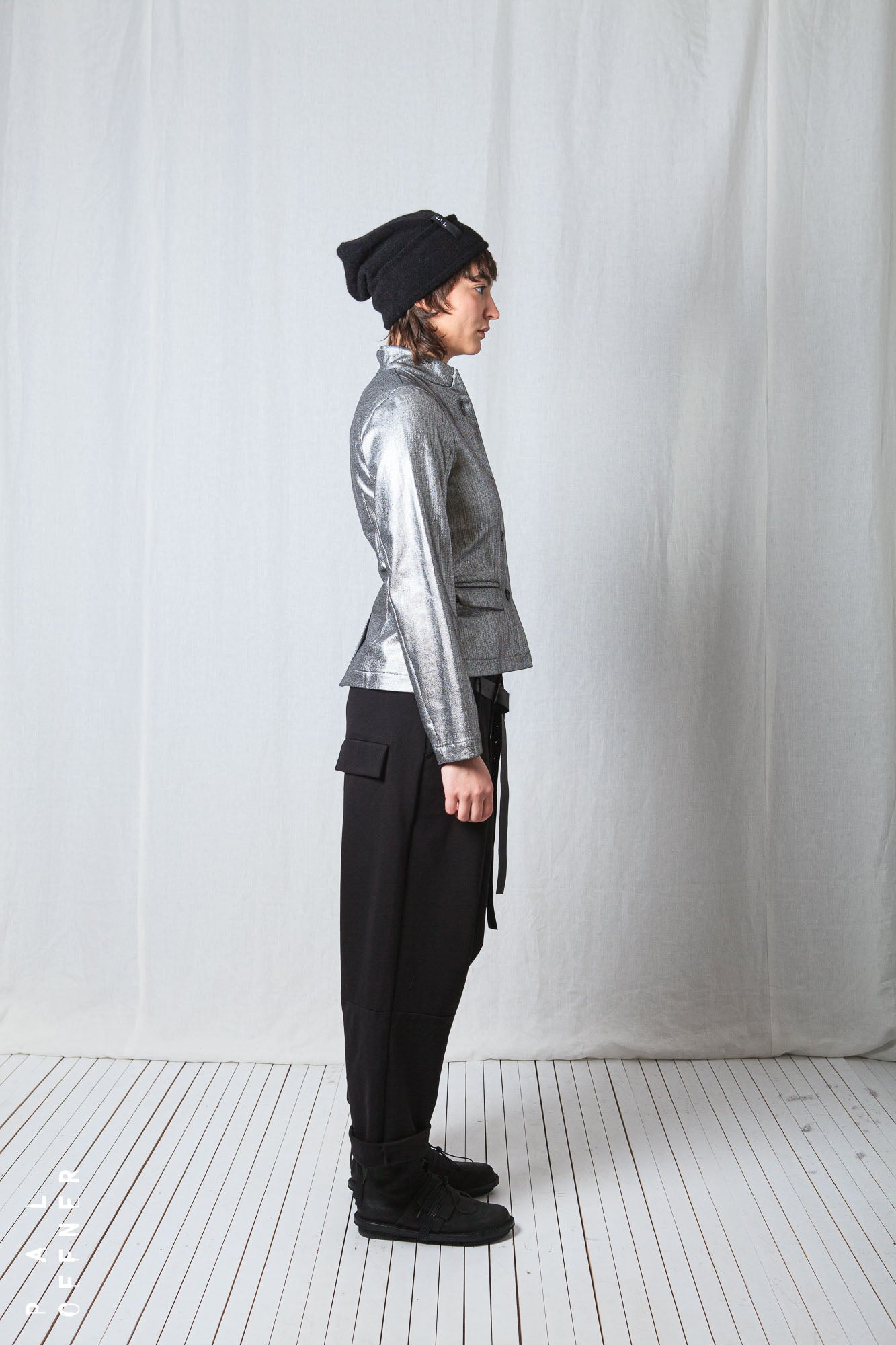 Fitted Clean Jacket_Metallic Denim