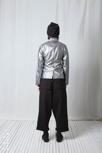 Fitted Clean Jacket_Metallic Denim