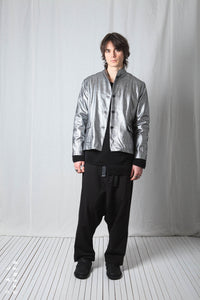 Fitted Clean Jacket_Metallic Denim