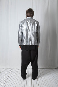 Fitted Clean Jacket_Metallic Denim