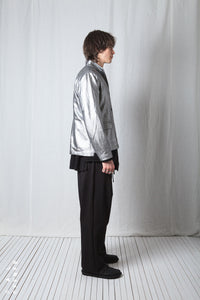 Fitted Clean Jacket_Metallic Denim