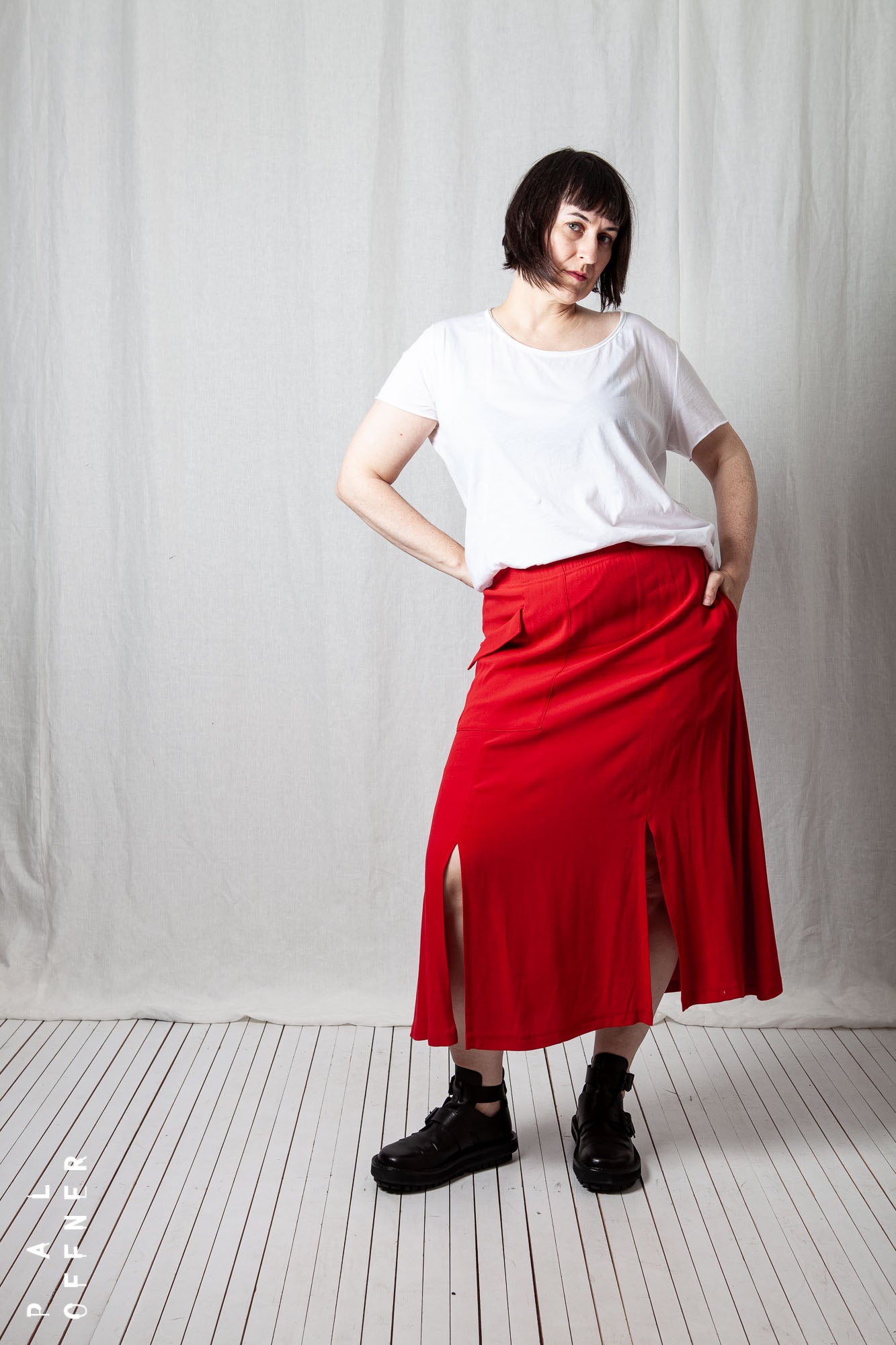 Fluid Long Skirt_Crêpe Georgette