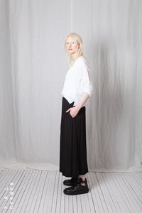 Fluid Long Skirt_Crêpe Georgette