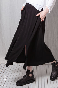 Fluid Long Skirt_Crêpe Georgette