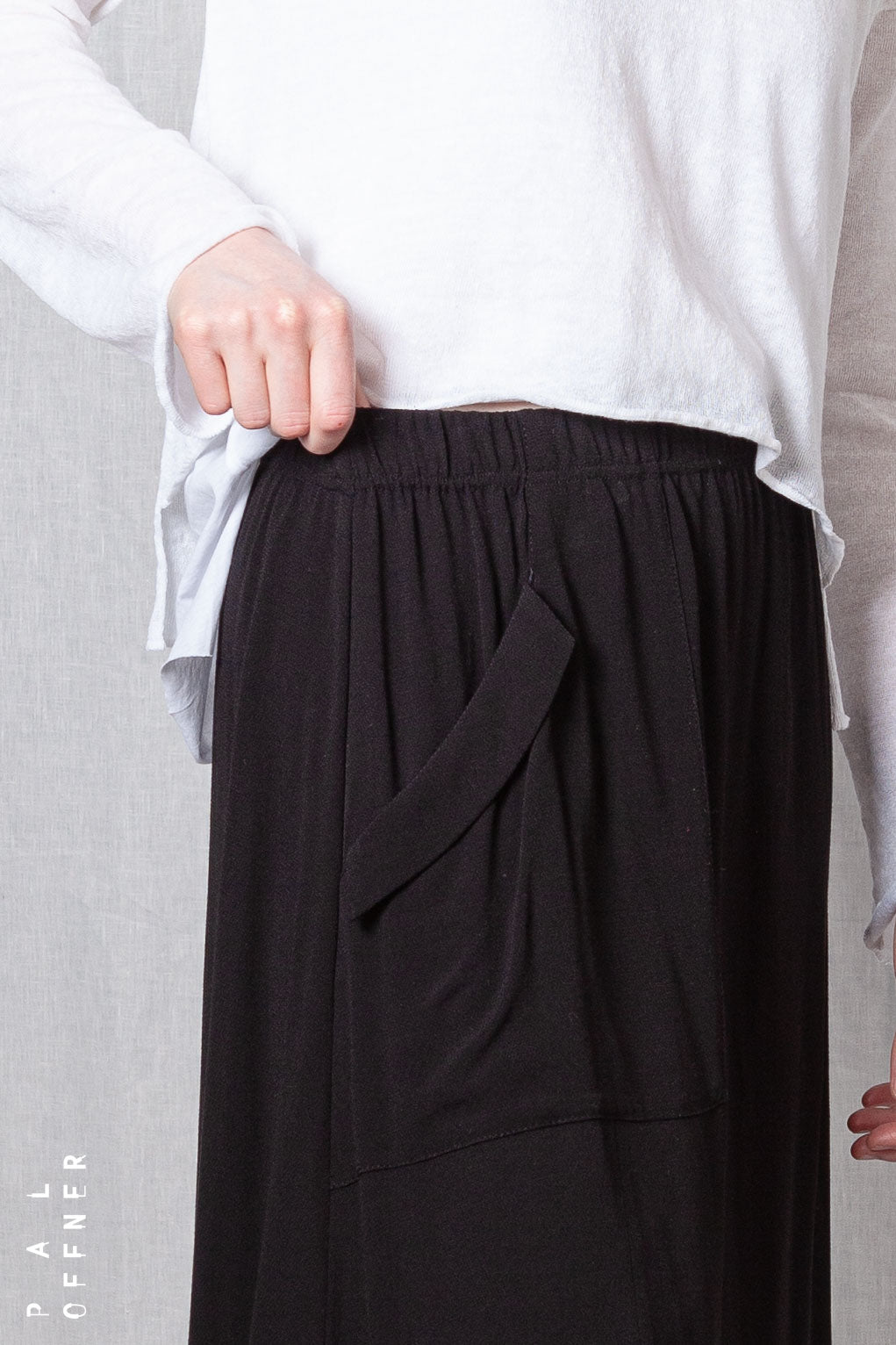 Fluid Long Skirt_Crêpe Georgette