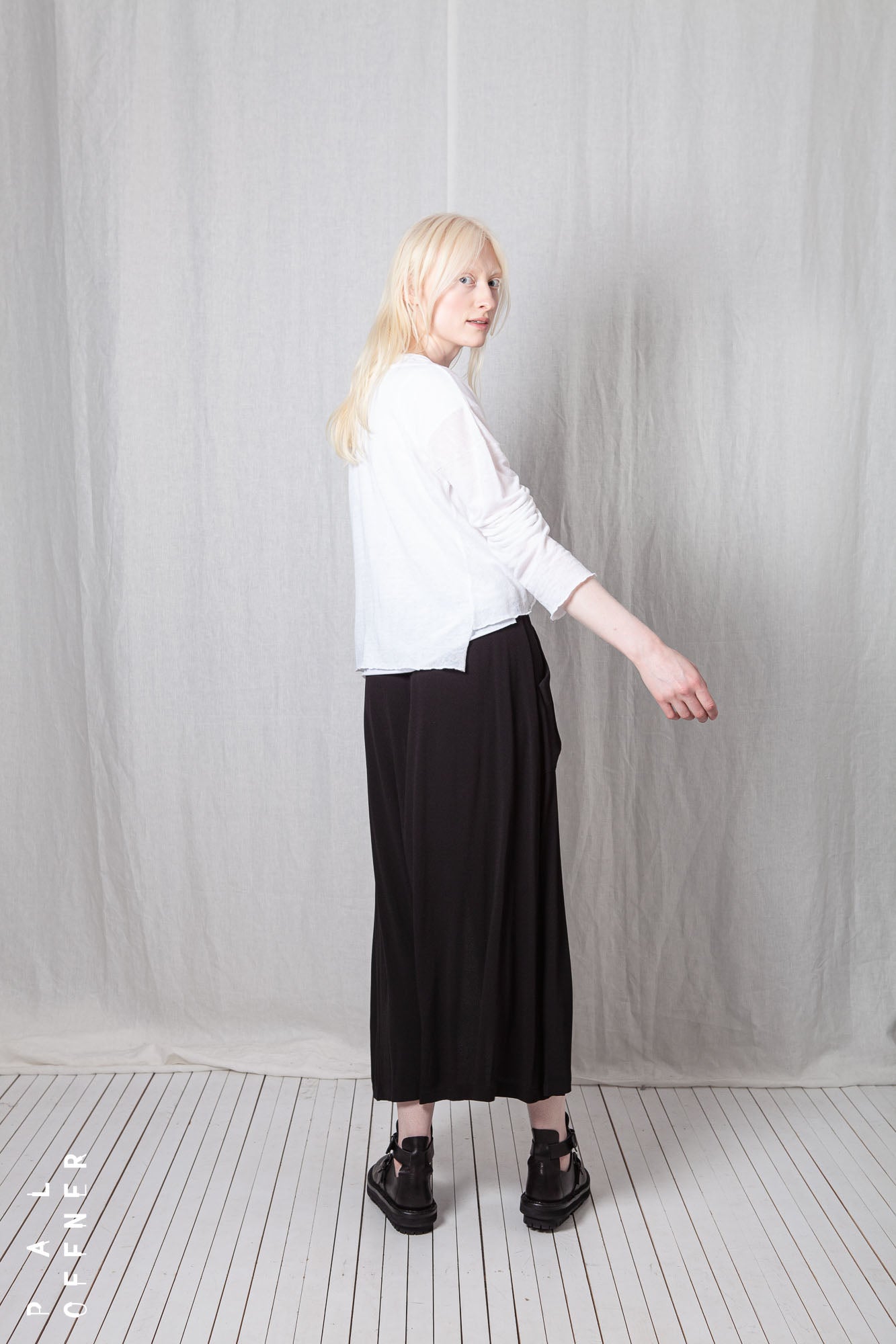 Fluid Long Skirt_Crêpe Georgette