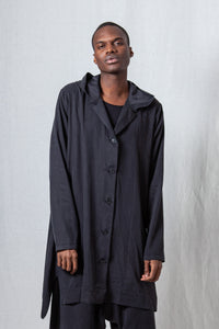 Hoodie Coat_Fluid Tencel