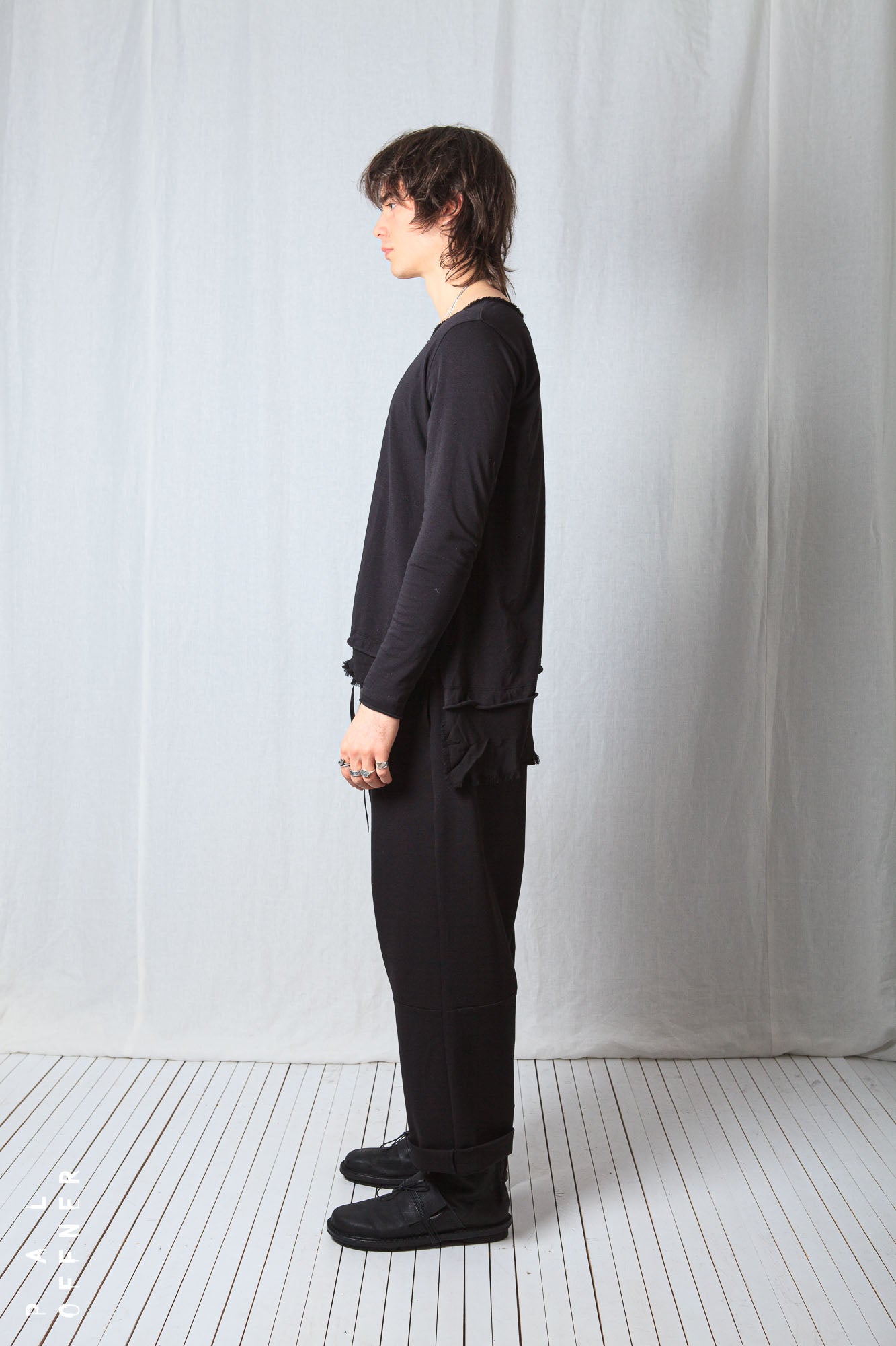 Layered Look Longsleeve_Cotton Jersey + Georgette