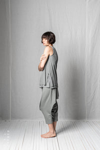 Layered Top_Cotton Mesh + Jersey