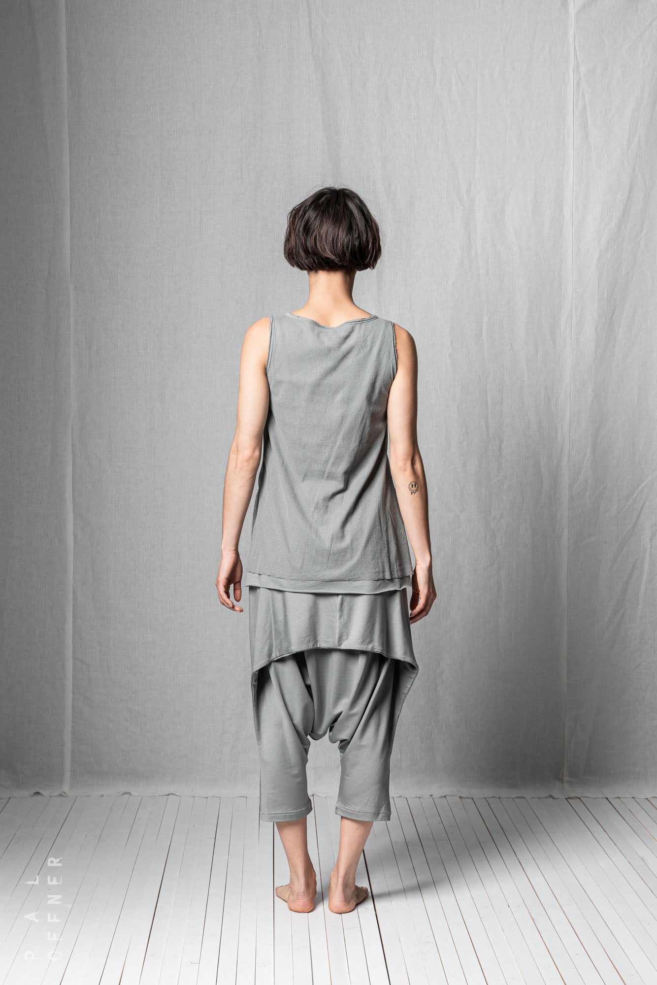 Layered Top_Cotton Mesh + Jersey