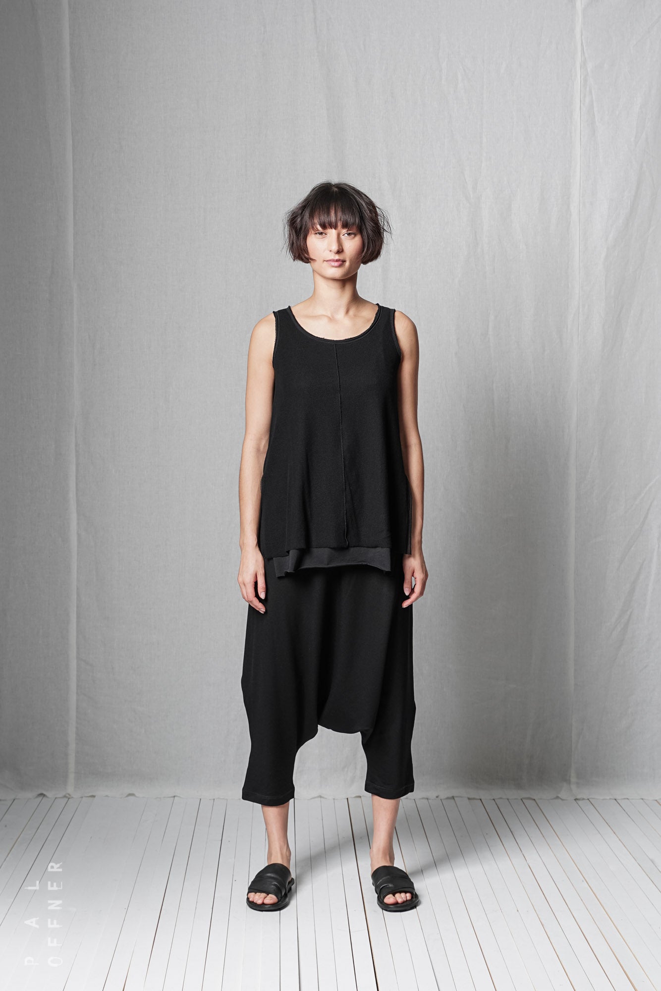 Layered Top_Cotton Mesh + Jersey