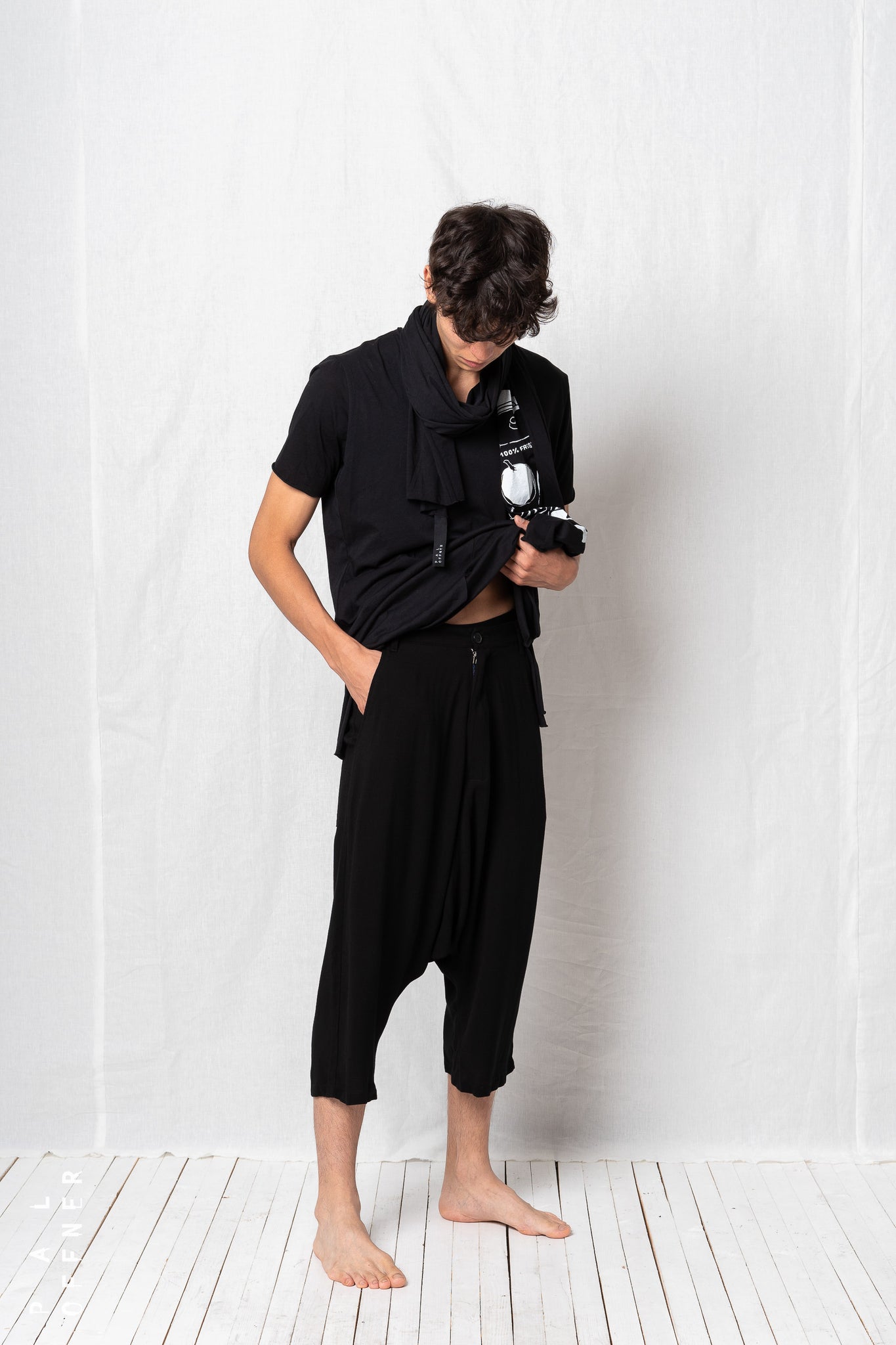 Light Hang Loose Trousers_Crepe Georgette