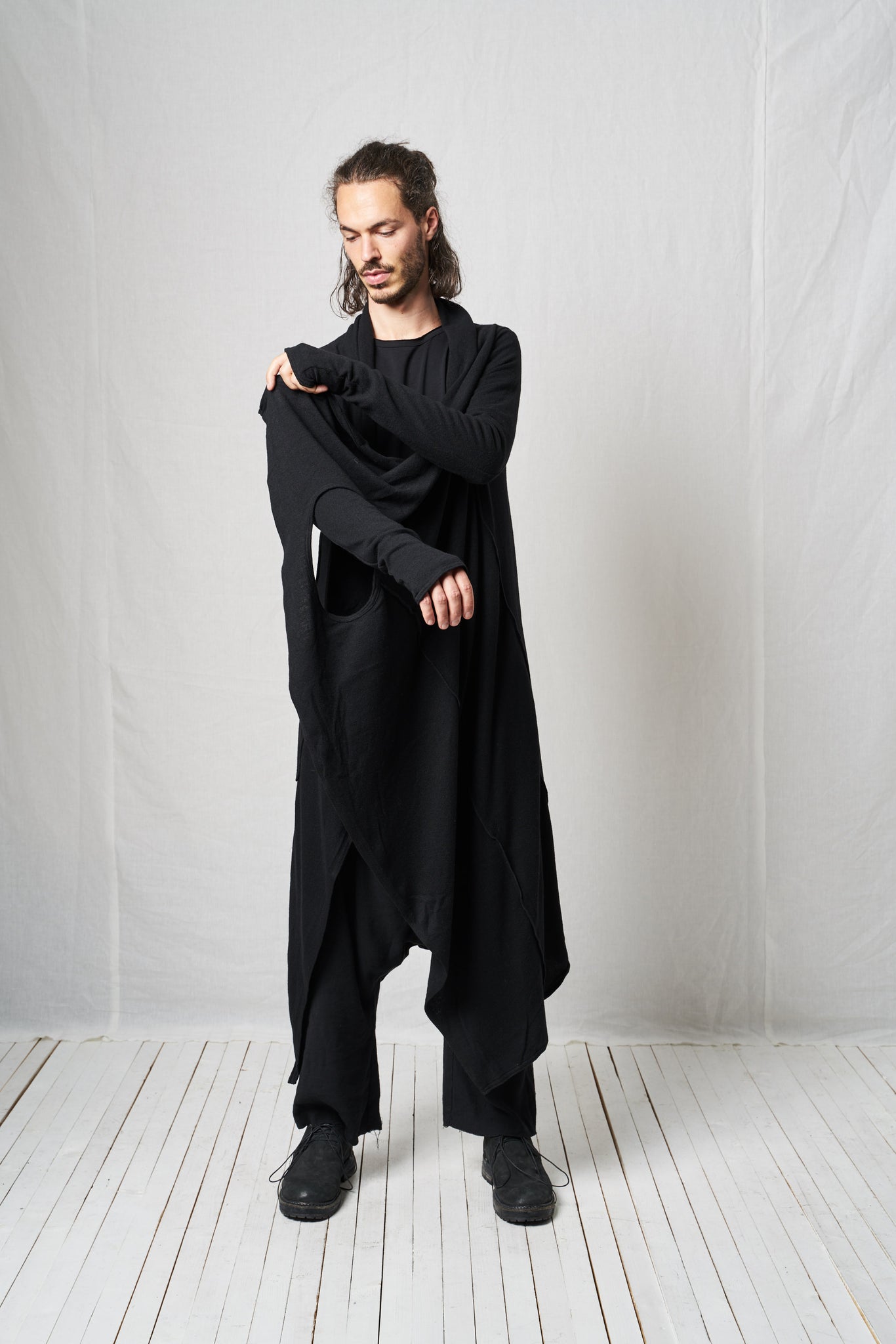 Long Cardigan_Viscose Wool Knit