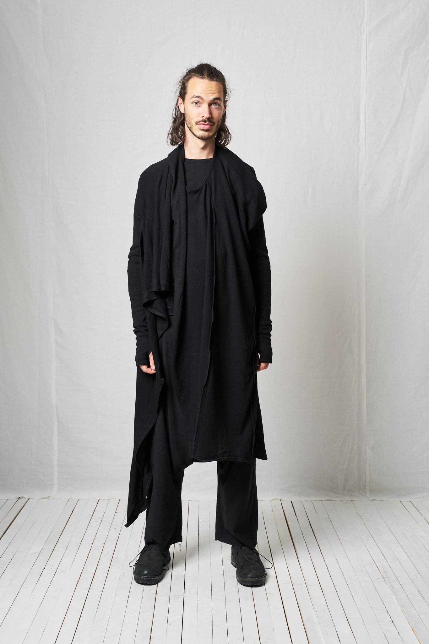 Long Cardigan_Viscose Wool Knit